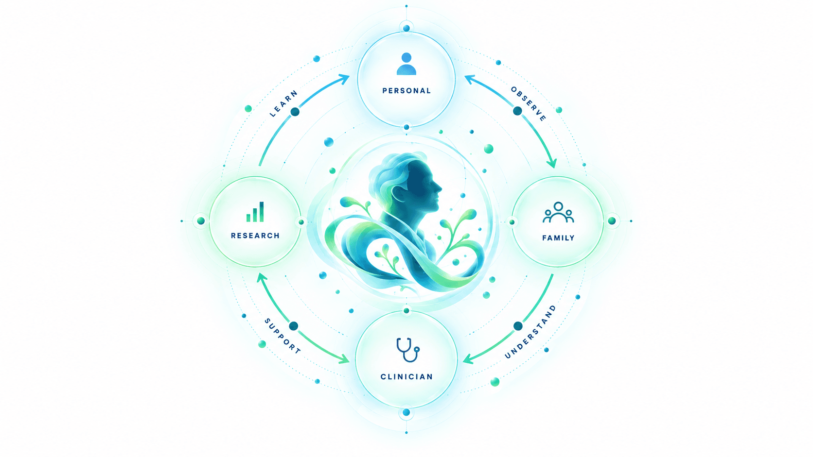 A conceptual Vascurra system connects personal, family, clinician and research perspectives.